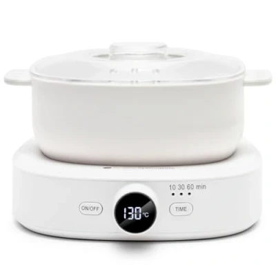 Image of Rio Go Smooth Hair Removal Wax Heater with Easy Clean Silicon Bowl, Digital Temperature Control, Lid, Suitable for All Types