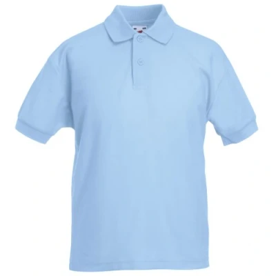Image of Fruit of the Loom Boys&#039; Polo Shirt multicolour Sky Blue 7 8 Years
