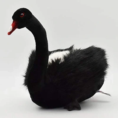 Image of Hansa 4086 Black Swan Plush Soft Toy 27cm H