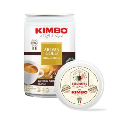 Image of Kimbo Aroma Gold 100% Arabica Ground Coffee 250g Tin