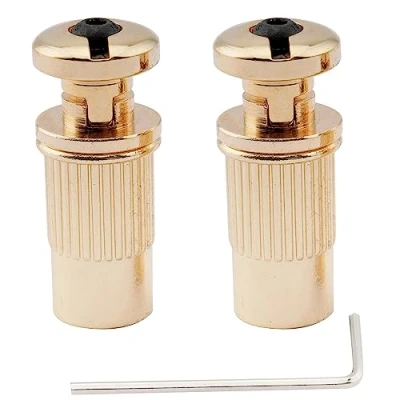 Image of Musiclily Pro Metric Seperatable Guitar Tailpiece Studs and Bushings for Epiphone Les Paul Style Electric Guitar, Gold (Set of 2)