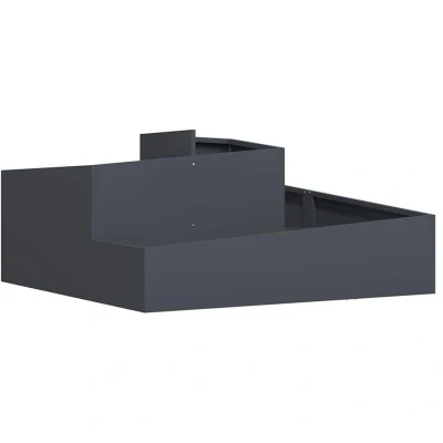 Image of vidaXL Pots &amp; Planters Anthracite Plastic Large Metal Planter