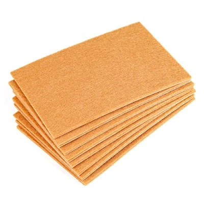 Image of 32nd Felt Furniture Feet Pads, Floor Protector with Self Adhesive Back Rectangle (10CM X 15CM) Brown 8 Pack