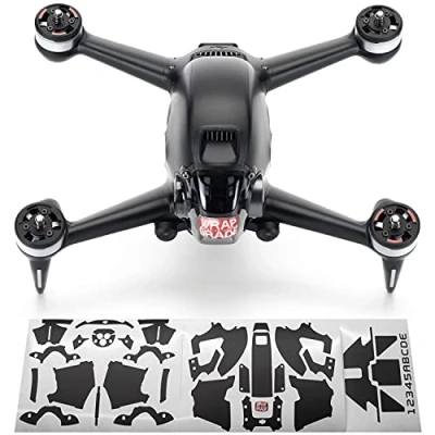 Image of WRAPGRADE Skin Compatible with DJI FPV Full wrap (STEALTH BLACK)