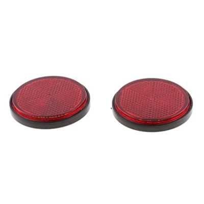 Image of Almencla 2pcs Motorcycle Plastic Round Reflective Reflector for ATV Scooter Dirt Bike Go Kart Moped Quad 4 Wheeler Red