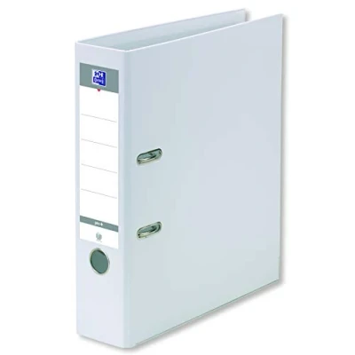 Image of OXFORD Smart Pro + A4XL Lever Arch File 80 mm Spine 2 Rings Polypropylene Cover White