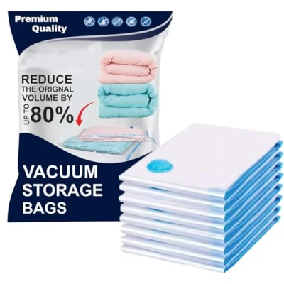 Image of Medium Travel Vacuum Storage Bags for Clothes 50x70cm Pack of 6