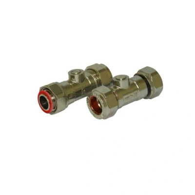 Image of Straight Service Valve Chrome 15mmx1/2&quot;