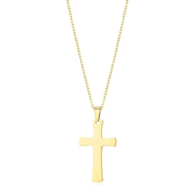 Image of Philip Jones Men&#039;s Gold Plated Stainless Steel Cross Necklace