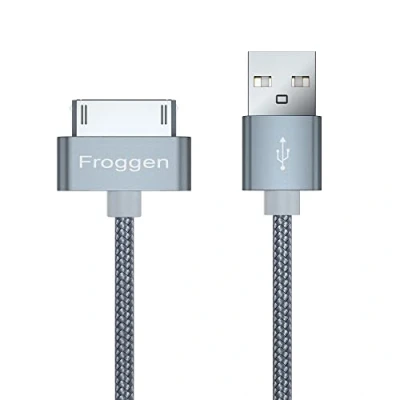 Image of Froggen Charging Cable, 30 Pin USB to Data Sync Cable Compatible with Phone 3, 4, 4s, Pad, Pad 2, Pod Nano 1/2/3/4/5/6, Touch 1/2/3/4, Classic 1/2/3/3/3/3/3/3/3/3/3