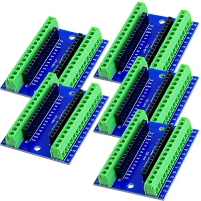 Image of AZDelivery Nano V3.0 Terminal Adapter Board Expansion with Screw Terminals Module compatible Arduino including E Book! (Pack of 5)