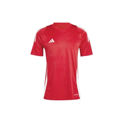 Image of adidas Performance TIRO24 Sports Tshirt, Men&#039;s, Size: Small, Team power red 2white