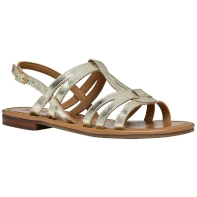 Image of Geox Women&#039;s D Sozy S I Flat Sandal, Gold, 2 UK