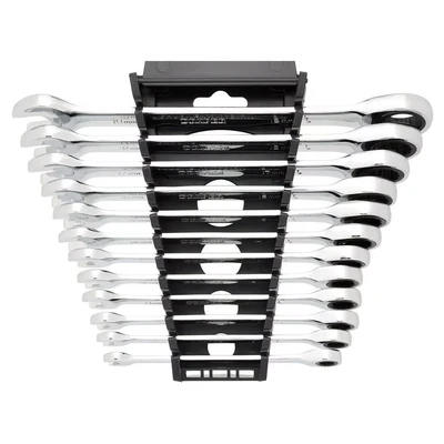 Image of Draper HI TORQ Metric Ratchet Combination Spanner Set (12 Piece)