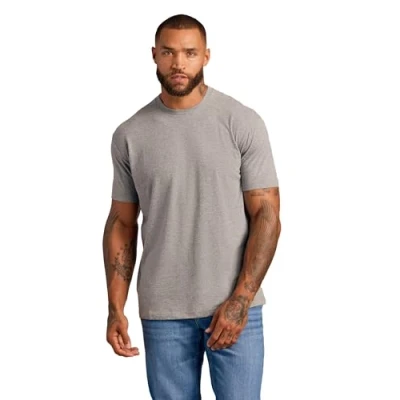 Image of True Classic Men&#039;s Crew Neck Short Sleeve T Shirt, 1 Pack Light Heather Gray, XL