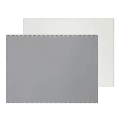 Image of Freeform FFPM1758 Placemat Imitation Leather, White/Grey, 40 x 30 cm
