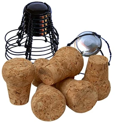 Image of Pack of 6 Traditional Champagne Corks &amp; Cages/Wires