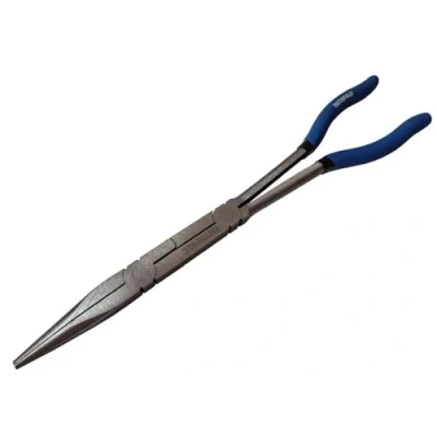Image of Faithfull FAIPLLN335 Double Jointed Long Reach Nose Pliers 335mm (13in) , Blue