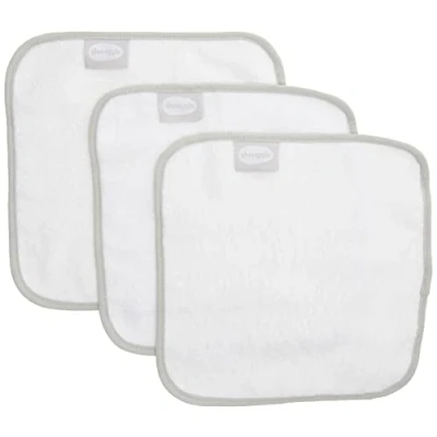 Image of Shnuggle Baby Wash Cloths White 3 Pack of Super Premium Soft 26 x 26cm Made from Natural Bamboo Cotton Perfect for Sensitive Skin