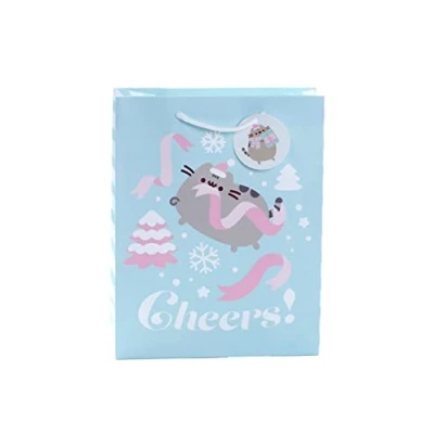 Image of Puckator Sac Cadeau de Noël Pusheen Chat (Large) Birthday Bags, Multicoloured (XGBAG83A)