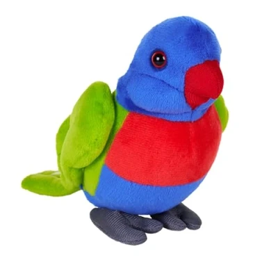 Image of Wild Republic Pocketkins Eco Lorikeet, Stuffed Animal, 5 Inches, Plush Toy, Made from Recycled Materials, Friendly