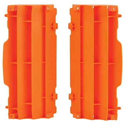 Image of Polisport KTM Radiator Louvers SX SXF 2007 15 250 07 2016 EXC EXCF 2008 16 Husqvarna TC FC 2014 TE FE 14 16, Orange