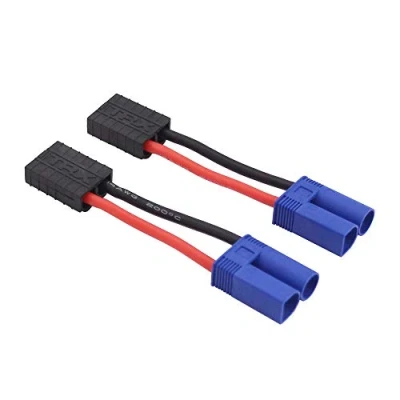 Image of OliRC 2pcs Male EC5 to Female TRX Connector Adapter with 14awg 5cm Cable(C112 2)