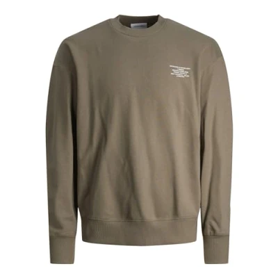 Image of JACK &amp; JONES Men&#039;s Jjeriley Sweat Crew Neck Sn Sweatshirt, Bungee Cord, XS