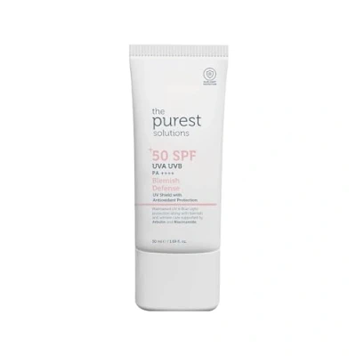 Image of The Purest Solutions Blemish Defense (UV Shield with Antioxidant Protection SPF 50+) 8h UVA Protection, Arbutin &amp; Niacinamide for Skin Tone Harmonization and Moisturizers Vegan (50 ml)