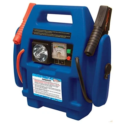 Image of UKB4C Portable Power Pack Emergency Jump Starter with 260 psi Air Compressor, 12V Battery, Booster Cables, LED Work Lights