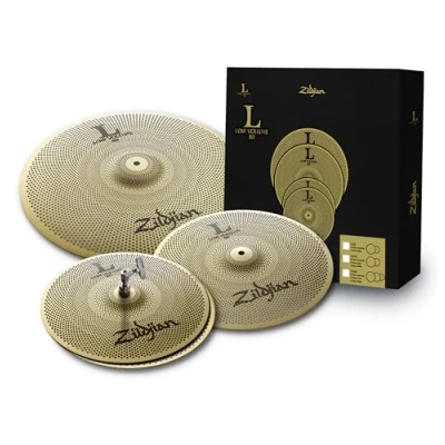 Image of Zildjian LV348 L80 Series Low Volume 3 Cymbal Box Set 13 Inch Hi Hats, 14 Crash, 18 Crash/Ride