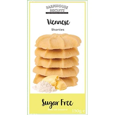 Image of Farmhouse Biscuits Sugar Free Viennese Shorties 150g (6 Pack)
