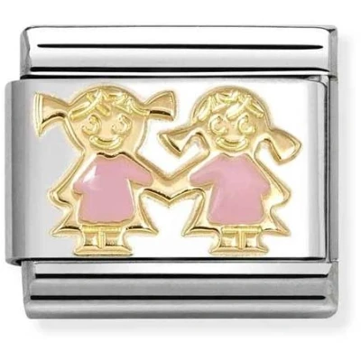 Image of Nomination Pink Sisters Charm