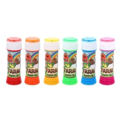 Image of Anila&#039;s Complete Farm Animals Themed 10 Party Bag Fillers &amp; Favours Set of Bubble Tubs with Wand. (Ideal for Children Aged 3 8)