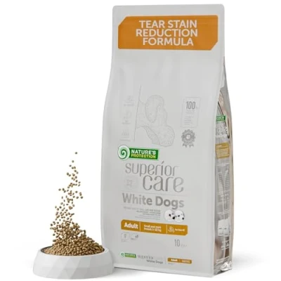 Image of Nature&#039;s Protection Superior Care High Protein Adult Dry Dog Food, Lamb &amp; Rice For White Dogs Hypoallergenic, Reduces Tear Stains, Omega 3 6, Healthy Skin Coat,10kg Small Breeds