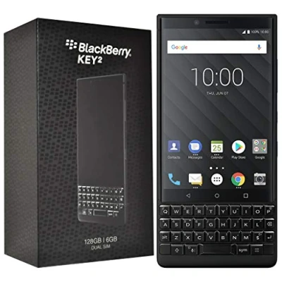 Image of BlackBerry KEY2 128GB (Dual SIM, BBF100 6, QWERTY Keypad) Factory Unlocked SIM Free 4G Smartphone (Black Edition)