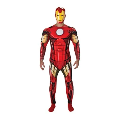Image of Rubie&#039;s 887533 Official Marvel Iron Man Deluxe Costume, Adult, Standard Size