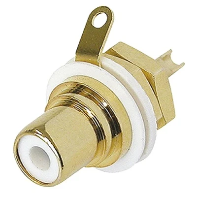 Image of Neutrik NYS367 9 Phono Chassis Socket, White
