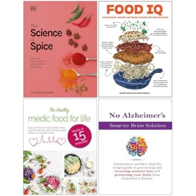 Image of The Science of Spice [Hardcover], Food IQ Healthy Medic For Life &amp; No Alzheimer&#039;s Smarter Brain Keto Solution 4 Books Collection Set
