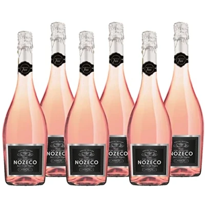 Image of Nozeco Rose alcohol Free Sparkling Drink made from removed Wine Vegan Case of 6 (6 x 0.75 L)
