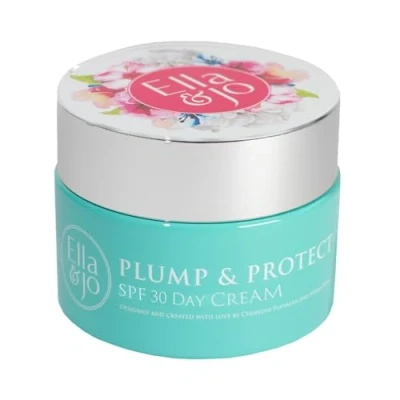 Image of Ella &amp; Jo Plump Protect Day Cream, SPF 30 + UVA/B Protection, Hyaluronic Acid, Ceramides Glycerin, Anti Blue Light Filter, Hydrating Face Moisturiser