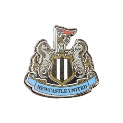Image of Newcastle United FC Metal Badge Pin, 25mm x 25mm, Silver Finish