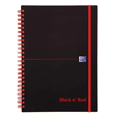 Image of Black n&#039; Red A5 Twinwire Poly Cover Notebook Black/Red