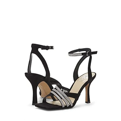 Image of Vince Camuto Women&#039;s Brevern Ankle Strap Sandal Heeled, Black, 5.5 UK