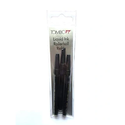 Image of Tombow Liquid Ink Rollerball Refills 3 Pack 0.5mm Black BK LP05 1HP