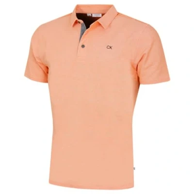Image of Calvin Klein Mens Prep Campus Golf Polo Shirt Orange L