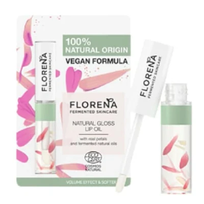 Image of Fermented Skincare Natural Lip Oil Gloss (1x 5mls) 100% Origin. Vegan Formula Gloss. With Real Petals &amp; Oils.