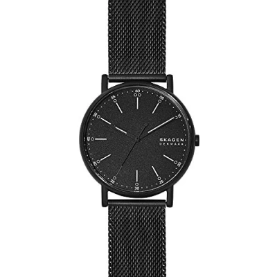 Image of Skagen Signatur Watch, Men&#039;s, Size: One Size, Black