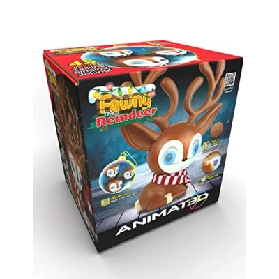 Image of ANIMAT3D Fawny Talking Animated Reindeer with Built in Projector &amp; Speaker Plug&#039;n Play
