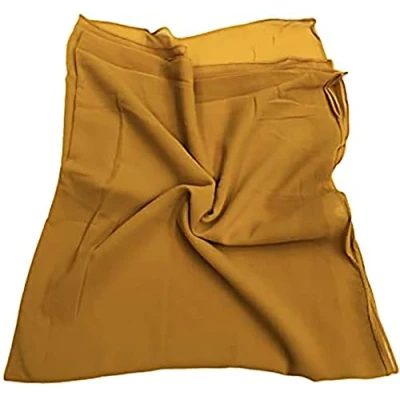 Image of KAV Women Plain Elegant Chiffon Head Scarf Hijab Silk Changer and Color Turban Light Large Maxi Hair Wrap Cover for Girls Shawl Piece (Mustard)